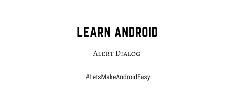 Android Alert Dialog snippet source code download