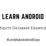 Android Sqlite Database Example