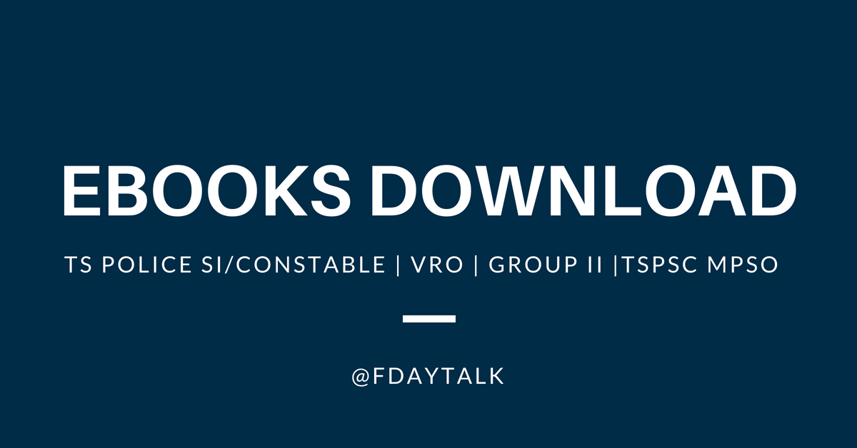 eBooks for TS POLICE SI/CONSTABLE | VRO | GROUP II |TSPSC MPSO