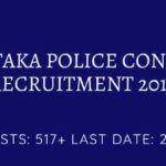 Karnataka state police recruitment 2018