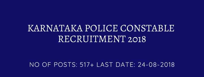 Karnataka state police recruitment 2018