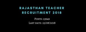 rajasthan recruitment for teachers 2018