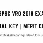 TSPSC VRO 2018 Exam Official Key Merit Cutoff