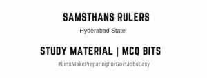  Hyderabad state samsthans ruler feudatories kings