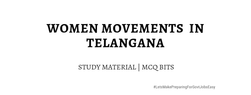 Women Movements Telangana