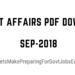 Current affairs Sep 2018 pdf download