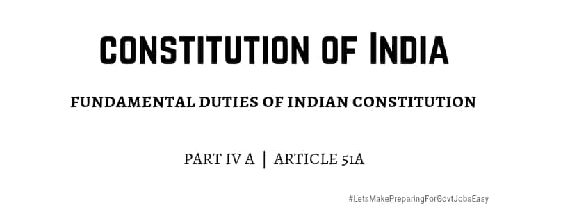 Fundamental Duties of Indian constitution