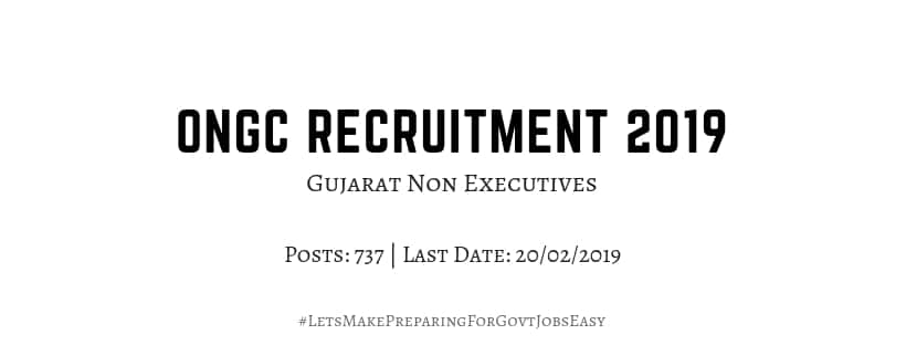 ongc non executives recruitment 2019
