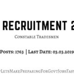 BSF Constable Tradesmen 2019