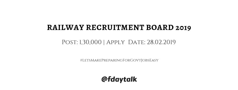 Railway Recruitment Board apply 2019
