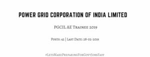 pgcil ae trainee 2019