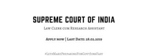 sc law clerk recruitment 2019