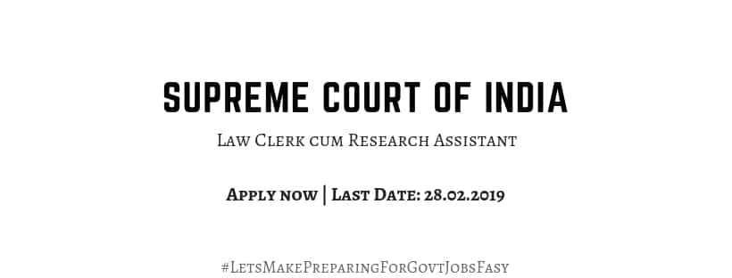 sc law clerk recruitment 2019