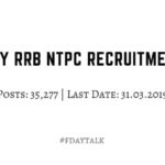 RRB railway ntpc 2019