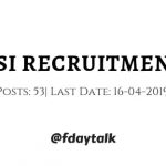 tpsc si recruitment 2019