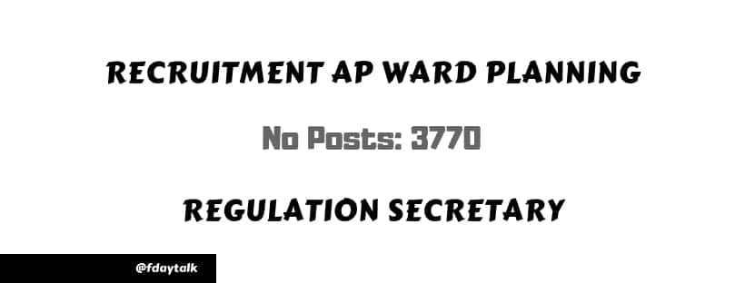 exam pattern ap Ward Planning Regulation Secretary 2019