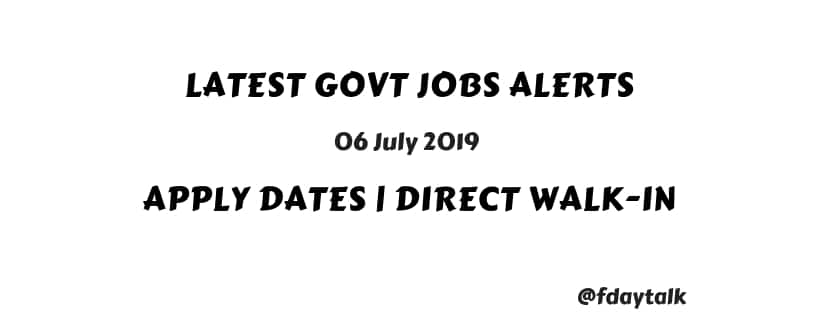 Govt Jobs Today Notifications walkins