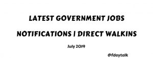 latest government jobs notifications today