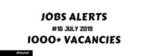latest govt jobs notification july 2019
