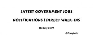 latest govt jobs notification today