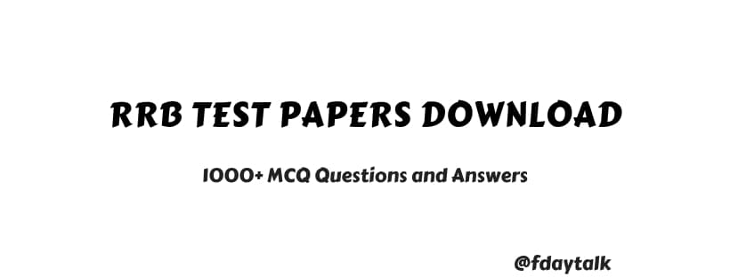 rrb test papers download