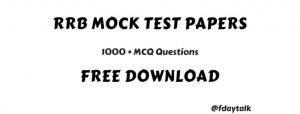 rrb mock test papers free download