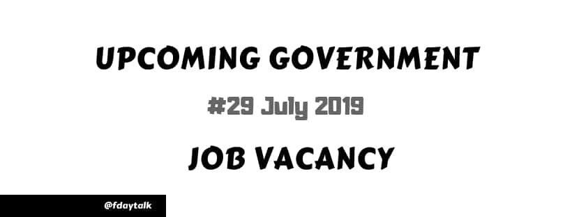 upcoming government job vacancy