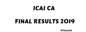 ICAI CA Results 2019