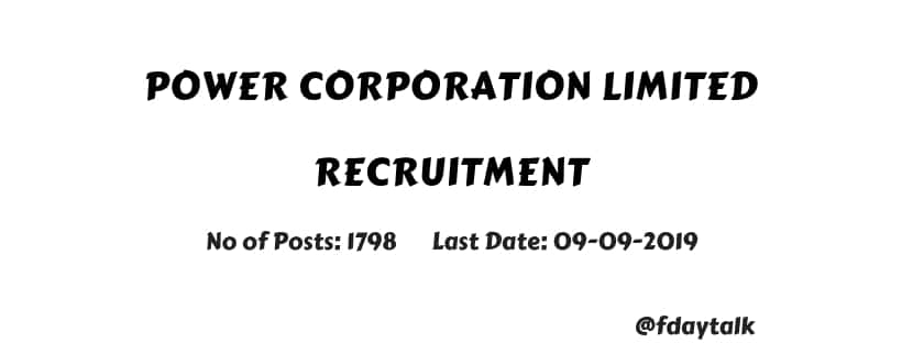 Punjab State Power Corporation Ltd recruitment 2019