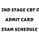 RRB JE 2nd Stage CBT Admit card