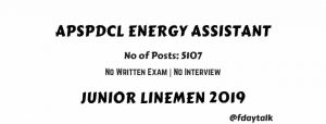 Recruitment Andhra Pradesh APSPDCL 2019