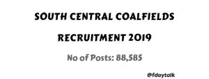 south central coalfields Recruitment 2019