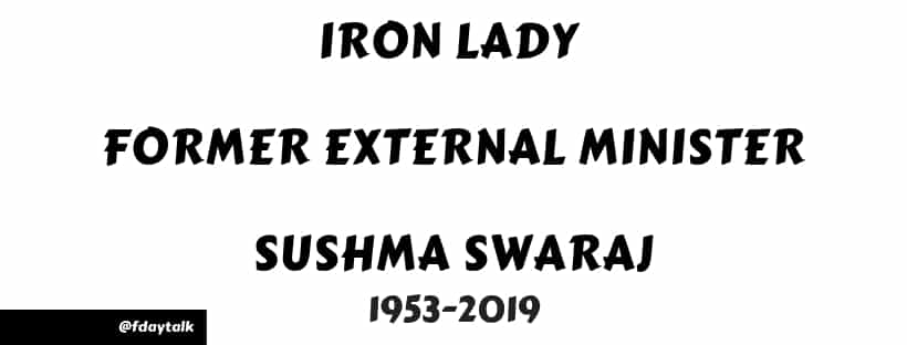 Sushma Swaraj lifetime achievements head positions