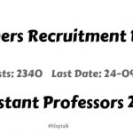 Teachers Recruitment Board Online Notification Apply Assistant Professors 2019