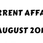 Current Affairs August 2019 PDF download