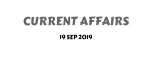 Current Affairs Month September 2019 Download