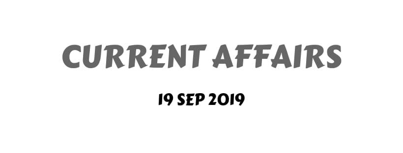 Current Affairs Month September 2019 Download