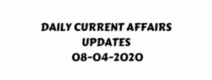 National Current Affairs April 2020