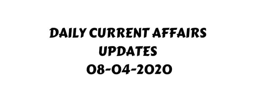 National Current Affairs April 2020