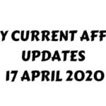 Today current affairs pdf April 2020