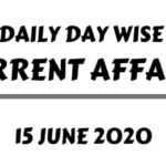 Current affairs 15 June 2020