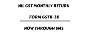 NIL GST FORM GSTR-3B SMS