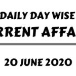 current affairs 20 june one liner