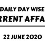 current affairs 22 June one liner
