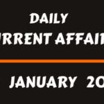 Current Affairs 3 January 2021 online