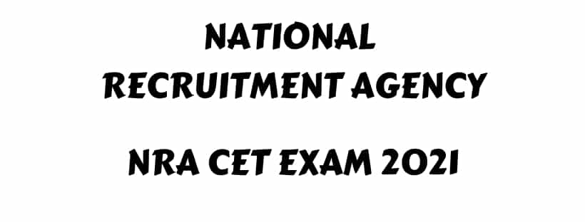 NRA CET Exam 2021