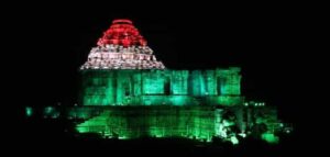 monuments illuminated in Tri color