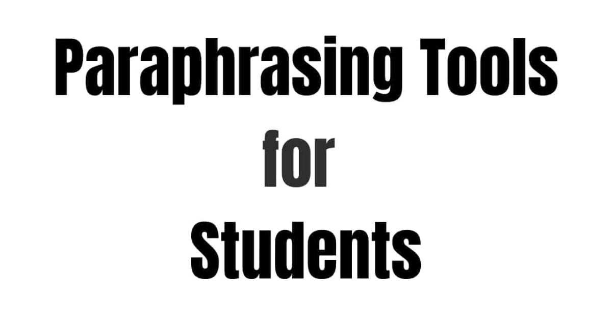 paraphrasing tools for students to remotely work