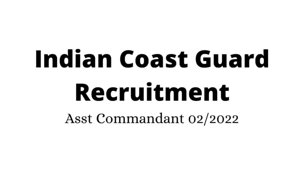 Indian Coast Guard Recruitment