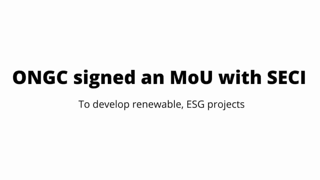 ONGC MoU SECI